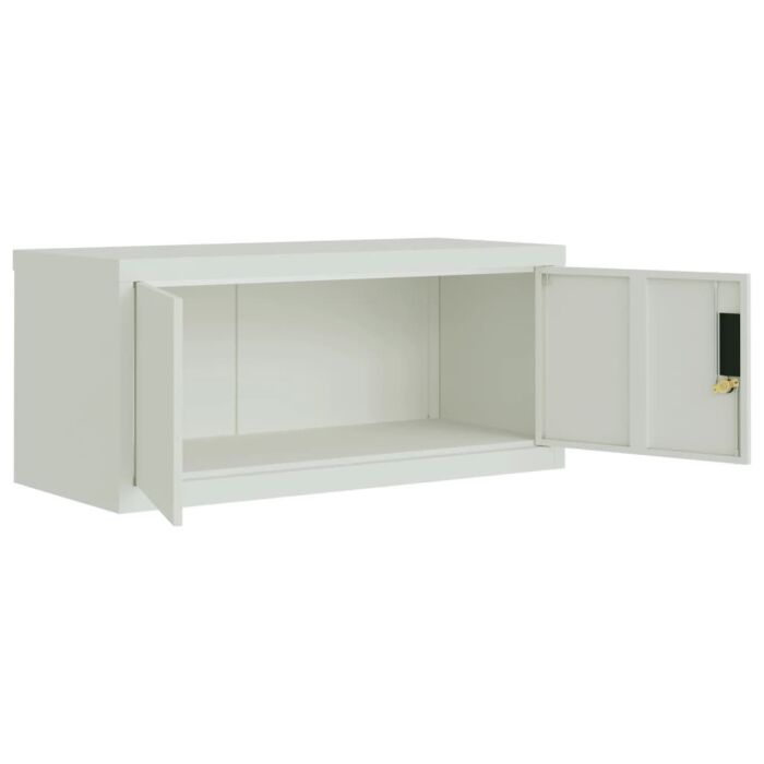 Vidaxl File Cabinet Light Grey 90x40x130 Cm Steel