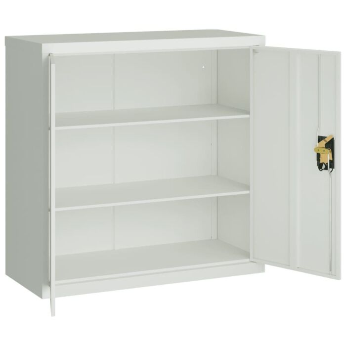 Vidaxl File Cabinet Light Grey 90x40x130 Cm Steel