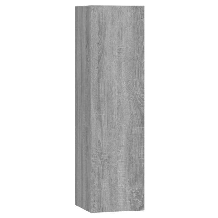 Vidaxl 7 Piece Tv Cabinet Set Grey Sonoma Engineered Wood