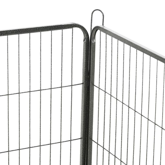 Pawhut Heavy Duty Dog Pen With 2 Doors, 16 Panels Dog Playpen, Portable Puppy Pen For Indoors, Outdoors, 60h Cm