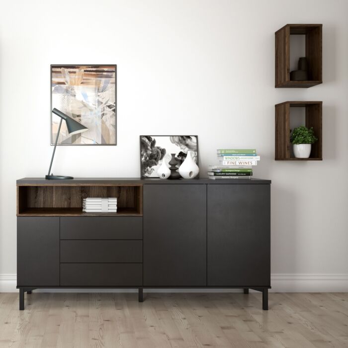Wall Shelf Unit In Walnut