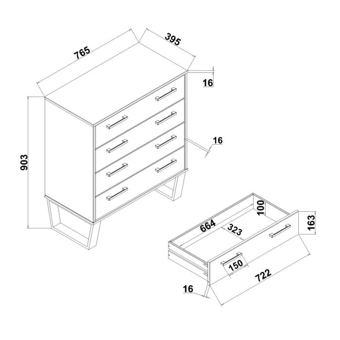 Texas 4 Drawer Chest Of Drawers