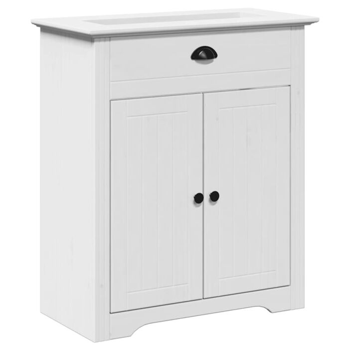 Vidaxl 4 Piece Bathroom Furniture Set Bodo White Solid Wood Pine