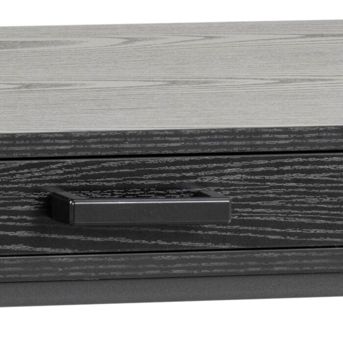 Seaford 1 Drawer Office Desk In Ash Black