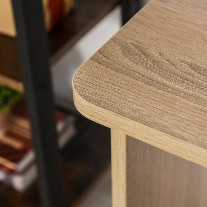 Homcom Computer Desk & 3-tier Side Shelves Wide Table Top Home Furniture Oak