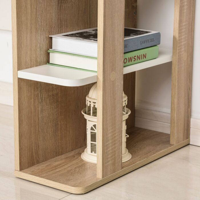 Homcom Computer Desk & 3-tier Side Shelves Wide Table Top Home Furniture Oak