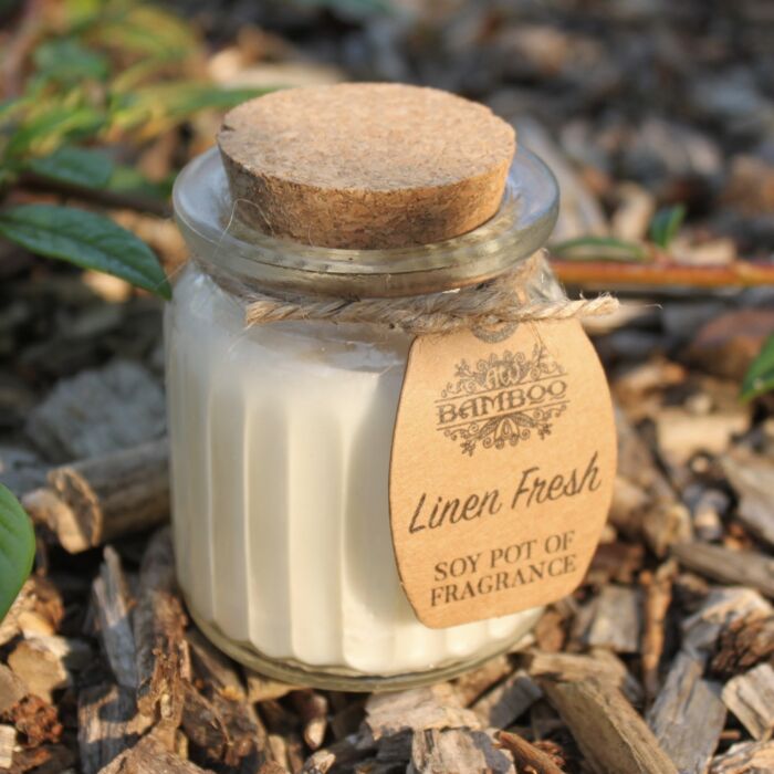 Linen Fresh Soy Pot Of Fragrance Candles (pack Of 2)
