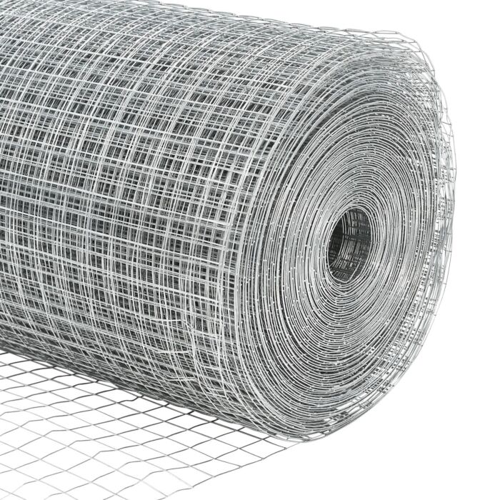 Vidaxl Welded Wire Fence With 13 Flanged Posts 1,2x50 M Galvanised Steel