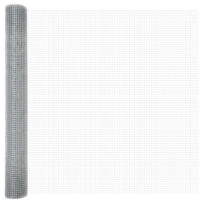 Vidaxl Welded Wire Fence With 13 Flanged Posts 1,2x50 M Galvanised Steel