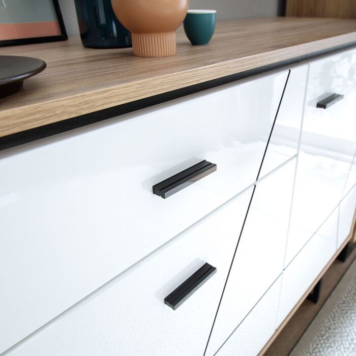 Brolo 2 Door 2 Drawer Tv Unit In Walnut And White