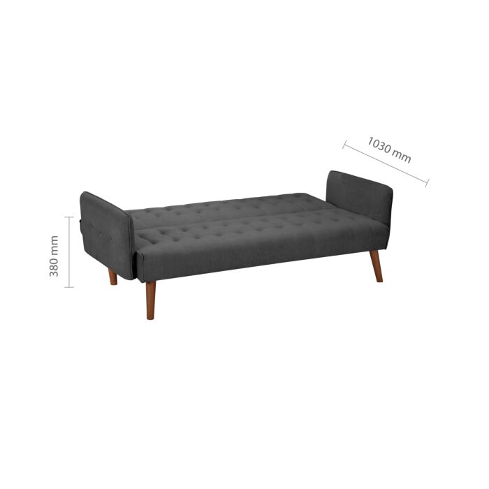 Hudson Sofa Bed Charcoal