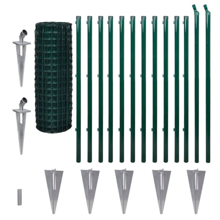 Vidaxl Euro Fence Steel 25x1.2 M Green