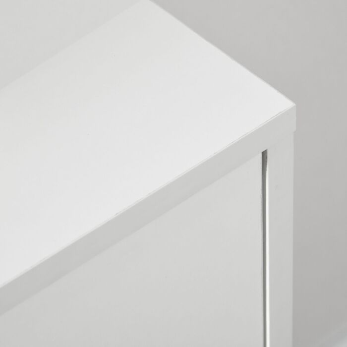 Homcom Chest Of Drawers, 3-drawer Storage Organiser Unit With Wood Legs, White