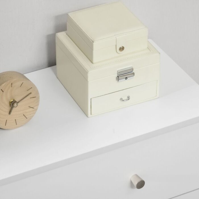 Homcom Chest Of Drawers, 3-drawer Storage Organiser Unit With Wood Legs, White