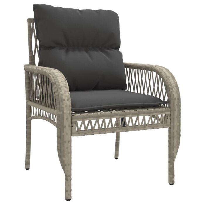 Vidaxl 4 Piece Garden Sofa Set With Cushions Light Grey Poly Rattan
