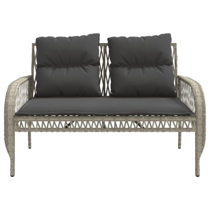 Vidaxl 4 Piece Garden Sofa Set With Cushions Light Grey Poly Rattan