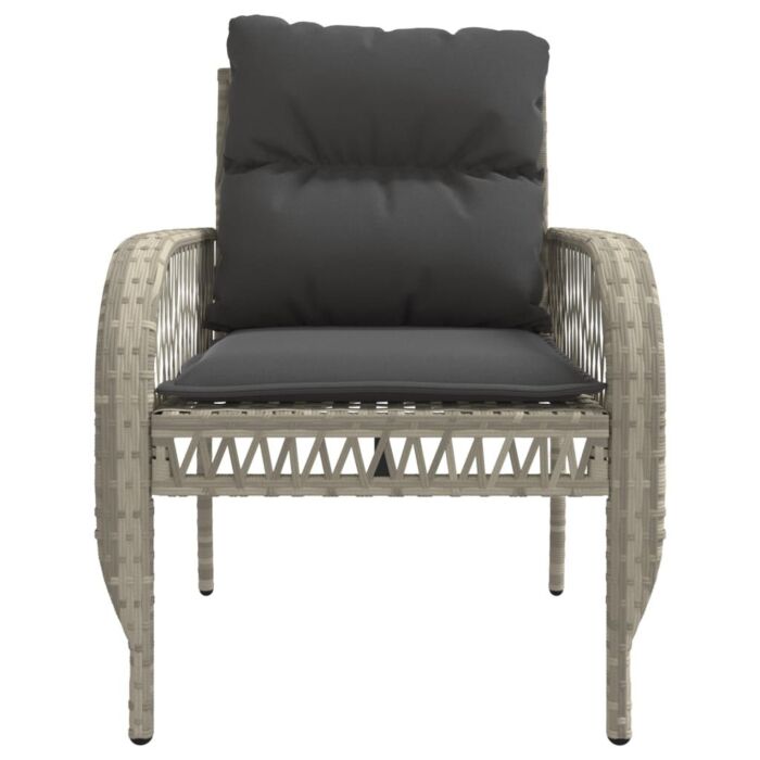 Vidaxl 4 Piece Garden Sofa Set With Cushions Light Grey Poly Rattan