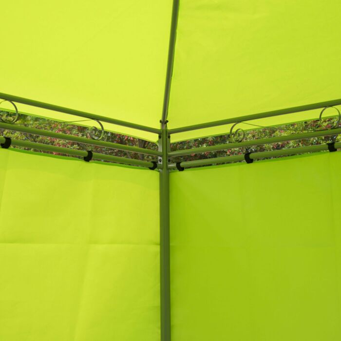Outsunny 3m X3m Garden Metal Gazebo-lemon Green