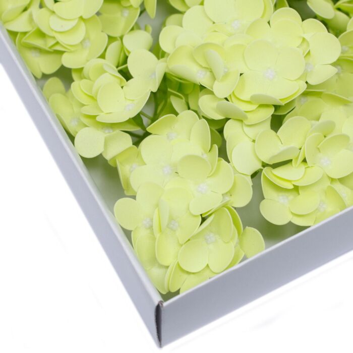 Craft Soap Flowers - Hyacinth Bean - Spring Green - Pack Of 10