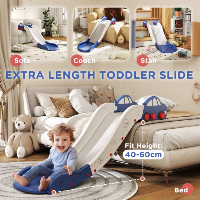 Aiyaplay Kids Slide For Couch, Bed, Sofa, Easy To Assemble, Blue