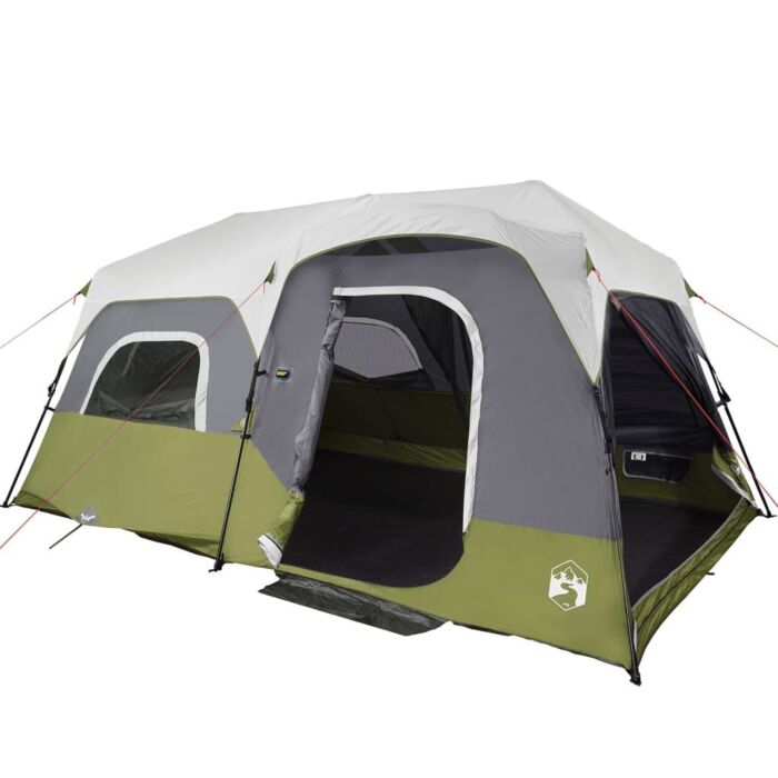 Vidaxl Camping Tent With Led Light 9-person Light Blue