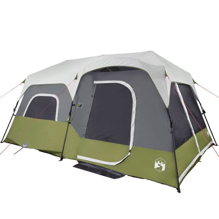 Vidaxl Camping Tent With Led Light 9-person Light Blue