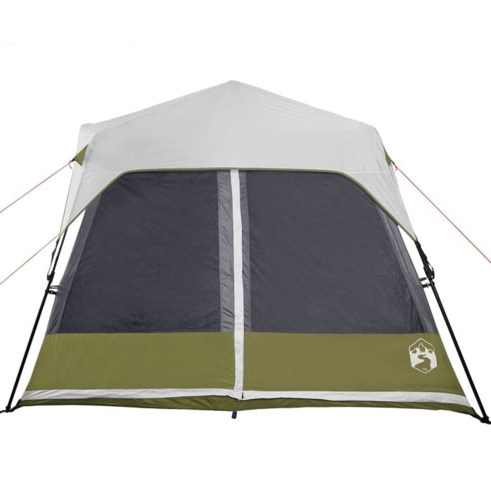 Vidaxl Camping Tent With Led Light 9-person Light Blue
