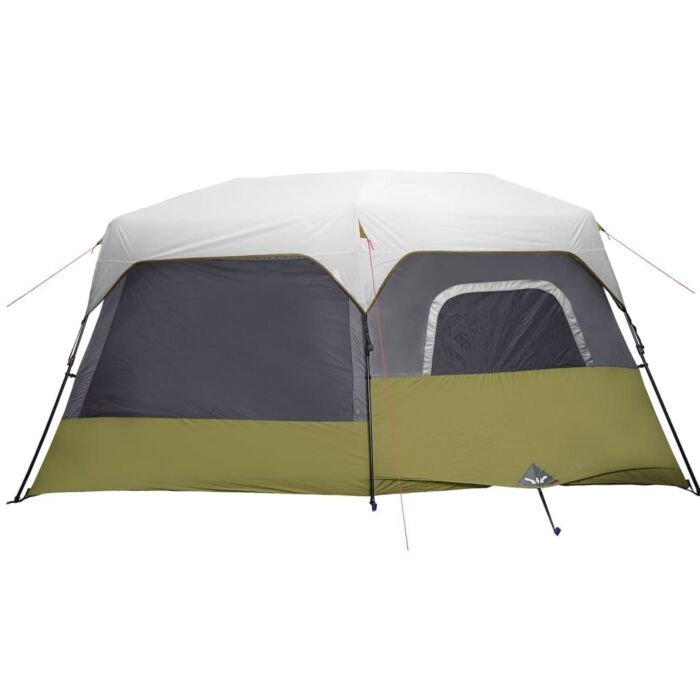 Vidaxl Camping Tent With Led Light 9-person Light Blue