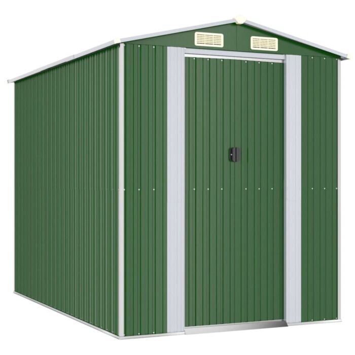 Vidaxl Garden Shed Green 192x274x223 Cm Galvanised Steel