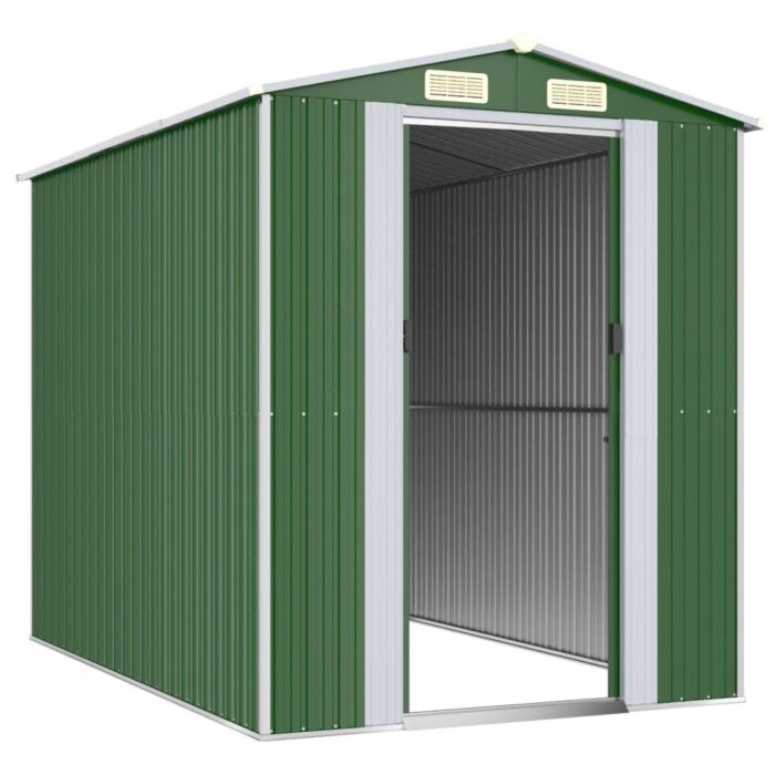 Vidaxl Garden Shed Green 192x274x223 Cm Galvanised Steel