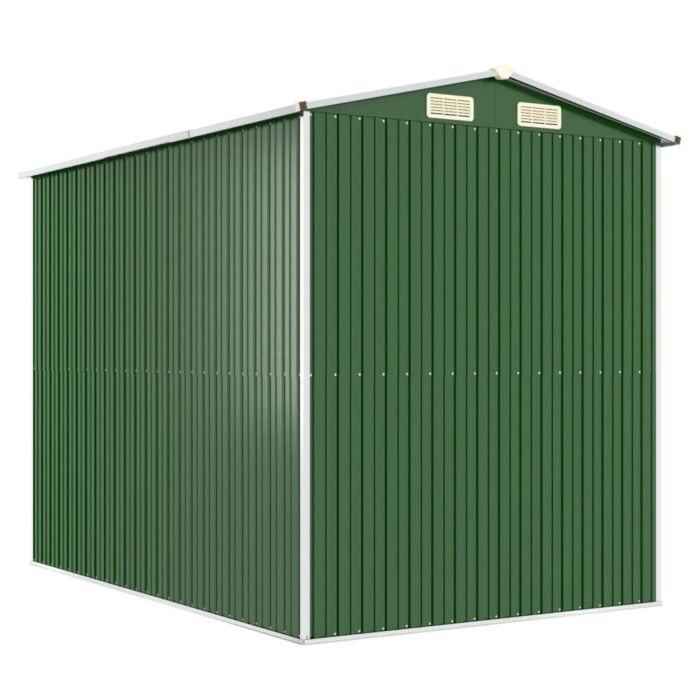 Vidaxl Garden Shed Green 192x274x223 Cm Galvanised Steel