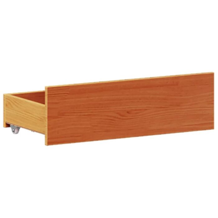 Vidaxl Bed Frame Without Mattress With Headboard Wax Brown 120x200 Cm Solid Wood Pine