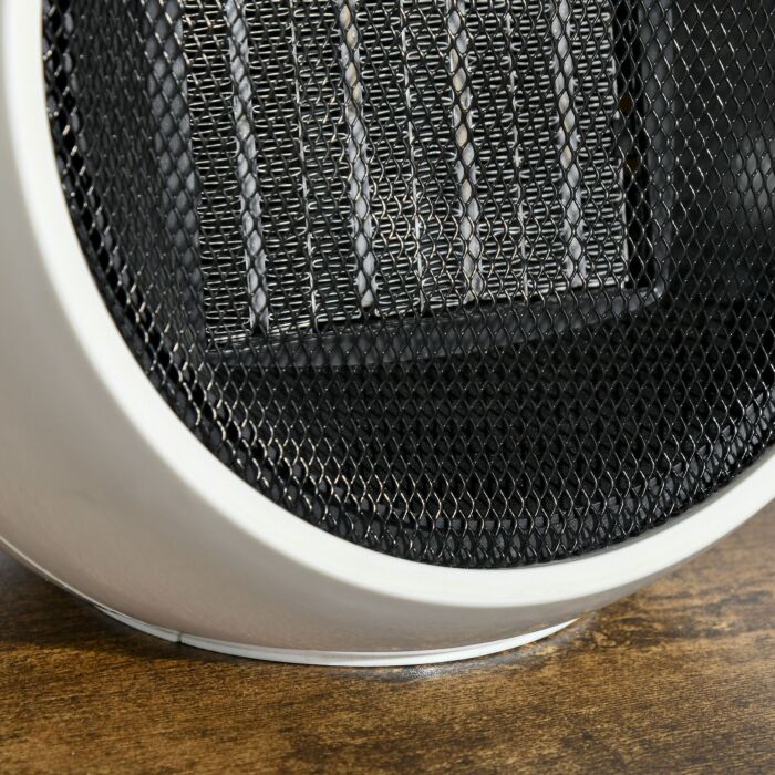 Homcom Small Space Heater, Ceramic Electric Heater With 3 Heating Mode, Adjustable Temperature, Tip-over & Overheating Protection, 900w/1500w