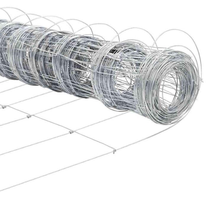 Vidaxl Field Fence 1.5x50 M Galvanised Steel, Vidaxl Fence Posts With Base Plates 13 Pcs Ø32mm 83.5cm Galvanised Steel