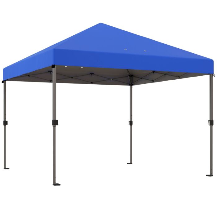 Outsunny 3 X 3(m) Pop Up Gazebo, Easy Up Marquee Party Tent With 1-button Push, Adjustable Straight Legs, Stakes, Ropes