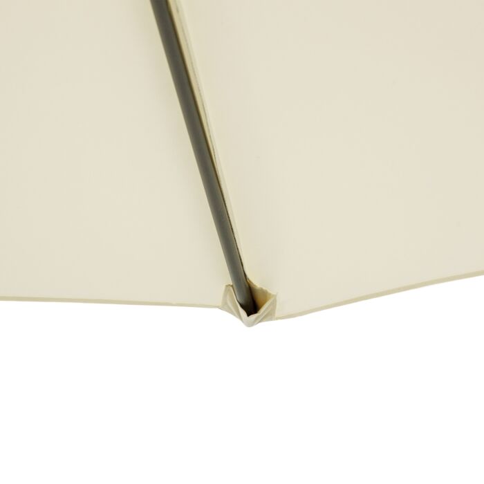 Outsunny 3m Parasol Cantilever Parasol Patio Banana Hanging Umbrella Sun Shade With Crank & Tilt, 8 Ribs And Cross Base, Cream White