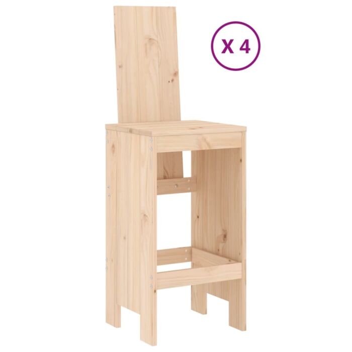 Vidaxl 5 Piece Garden Bar Set Solid Wood Pine