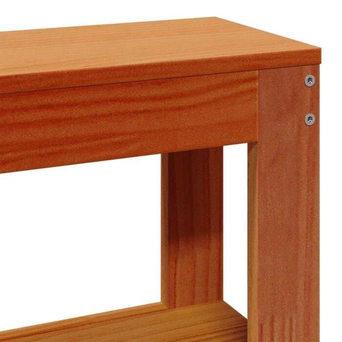 Vidaxl Bed Frame With Headboard Wax Brown 160x200 Cm Solid Wood Pine