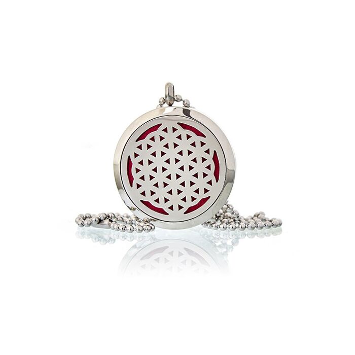 Aromatherapy Diffuser Necklace - Flower Of Life 30mm