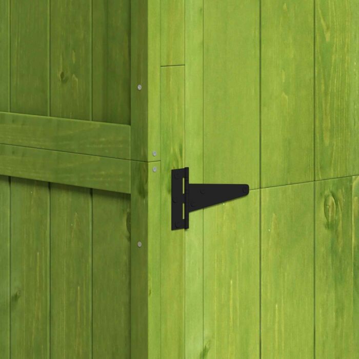 Outsunny Garden Shed Vertical Utility 3 Shelves Shed Wood Outdoor Garden Tool Storage Unit Storage Cabinet, 77 X 54.2 X 179cm - Green