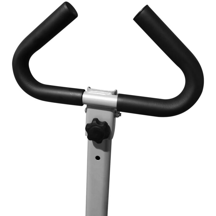 Homcom Stepper W/handle Hand Grip Workout Fitness Machine For Fitness Aerobic Exercise Home Gym Grey