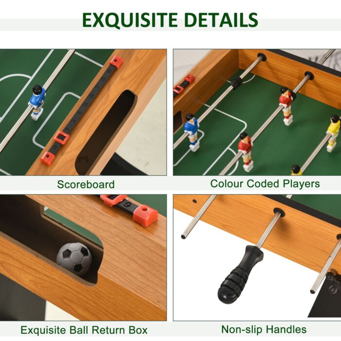 Homcom Folding Football Gaming Table Mini Foosball Soccer Table For Family Fun Kids Toy Indoor Play Sports