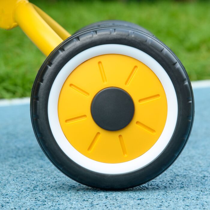 Aiyaplay Kids Trike, Tricycle, With Adjustable Seat, Basket, Bell, For Ages 2-5 Years - Yellow