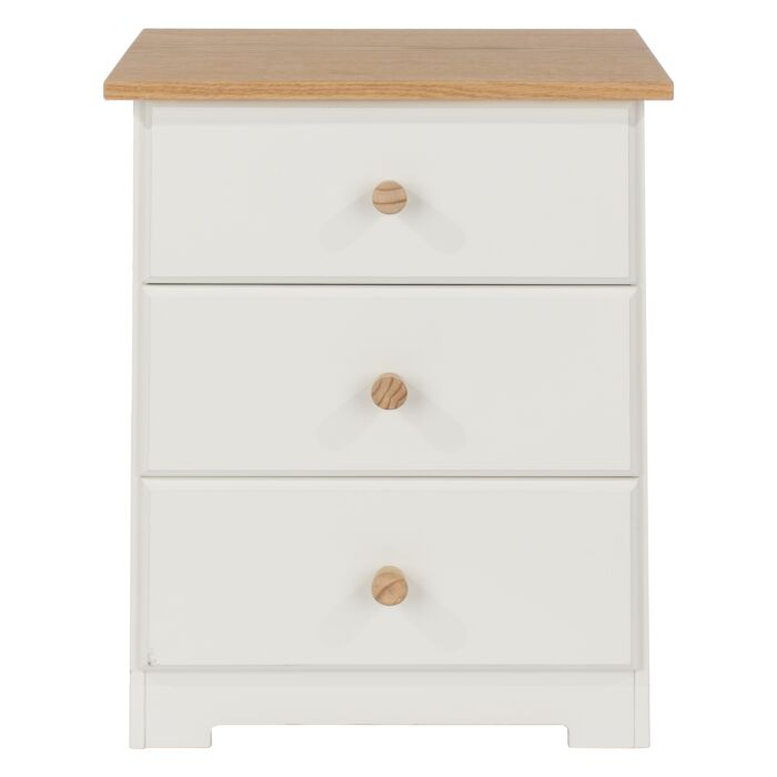 Colorado 3 Drawer Bedside Cabinet