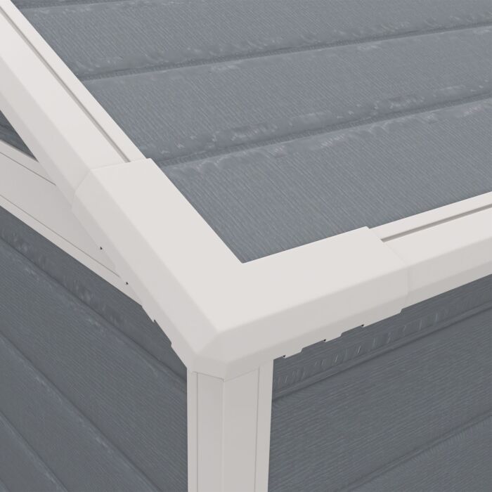 Outsunny 6'x4.5' Garden Storage Shed, Lockable Garden Shed With Double Doors, Window, Vent And Plastic Roof, Grey