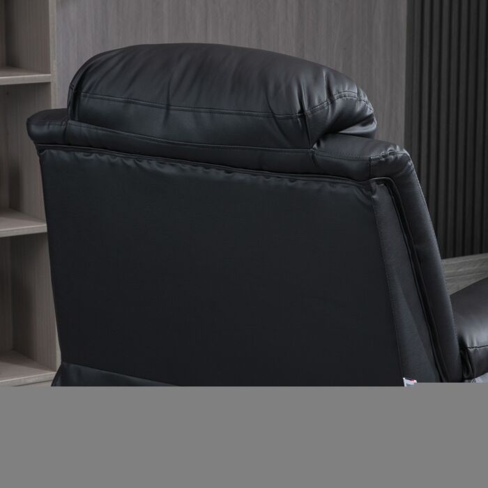Homcom Lift Stand Assistance Chair Recliner Sofa Pu Leather Extra Padded Design Electric Power W/ Remote Black