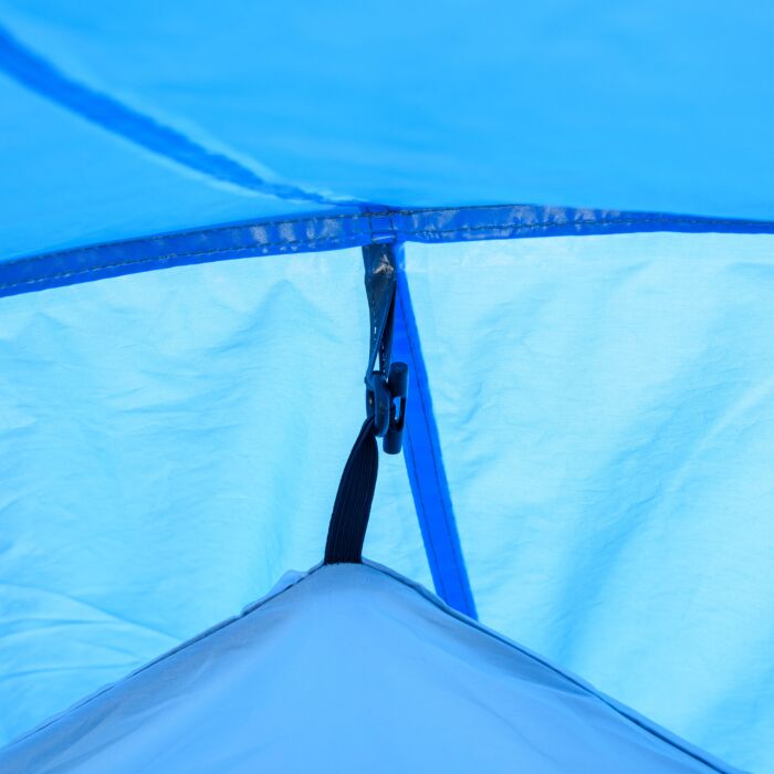 Outsunny 2-3 Man Tunnel Tents W/ Vestibule Camping Tent Porch Air Vents Rainfly Weather-resistant Shelter Fishing Hiking Festival Shelter Blue