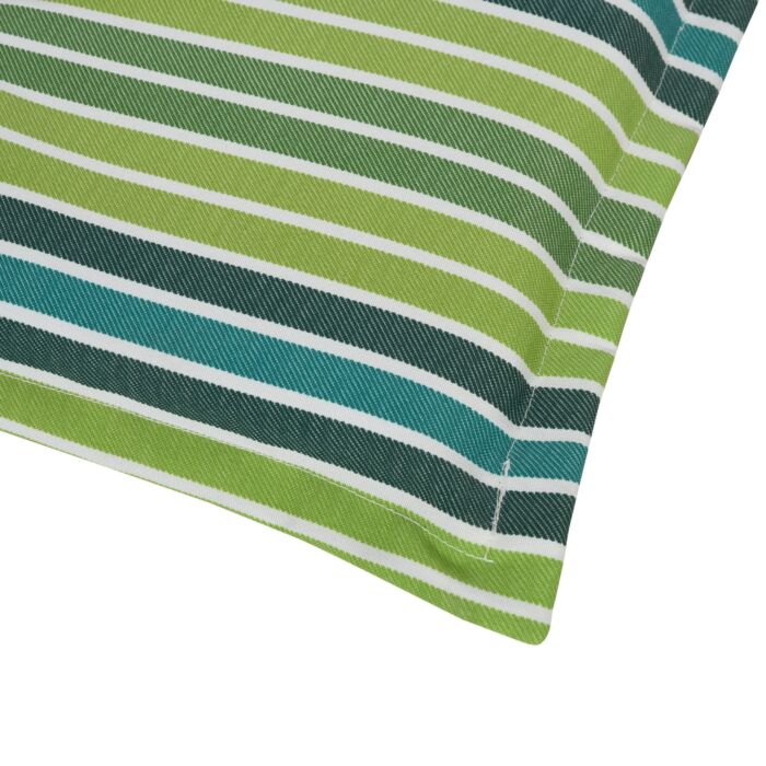 Outsunny Outdoor Cushion Pad Set For Rattan Furniture Polyester Set Of 2 Seat Cushion Chair Cushion, Patio Conversation Set Cushions, Green Stripes
