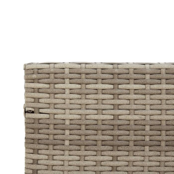 Vidaxl Garden Sofa With Table And Cushions L-shaped Grey Poly Rattan