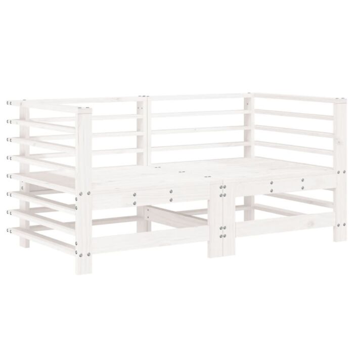Vidaxl 6 Piece Garden Lounge Set White Solid Wood Pine